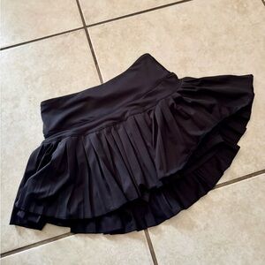 Black Pleated Tennis Skort